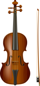 Violin and bow PNG-12847